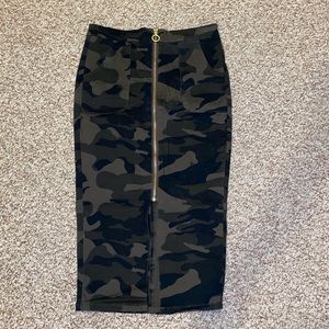 Camo pencil skirt